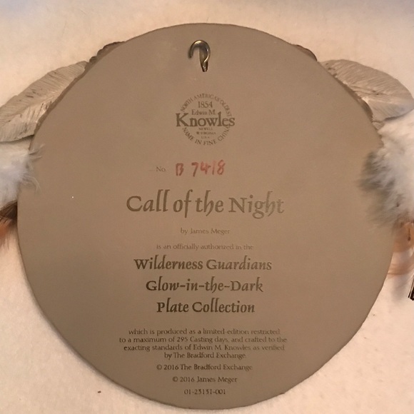 James Meger Call of the Night Wilderness Guardians Collector Plate Glows n Dark - Picture 9 of 10
